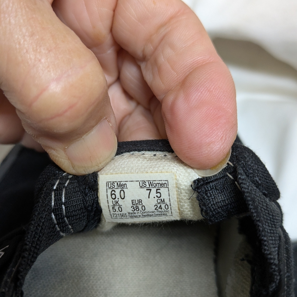 Vans Men's Black Slip-On Canvas Sneakers - Picture 5 of 5